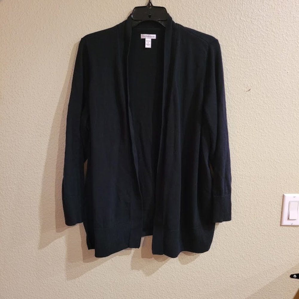 Croft & Barrow Black Open Cardigan